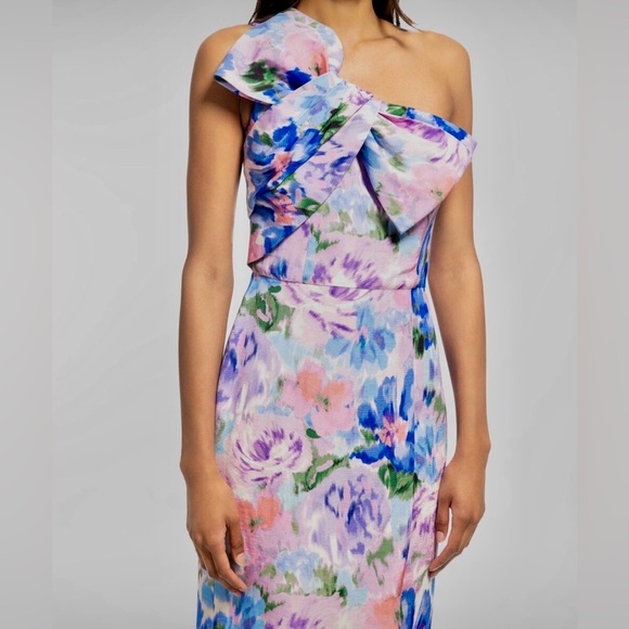 Shoshanna Midnight Arielle Midi Gown - Picture 2 of 6